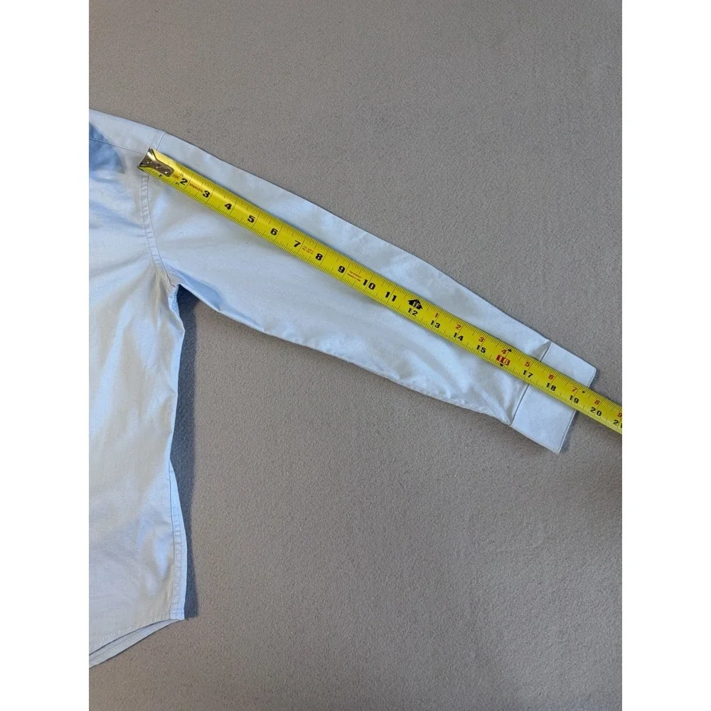 Calvin Klein Boys Dress Shirt s10 BabyBlue Slim Fit Stretch Long Sleeve Button